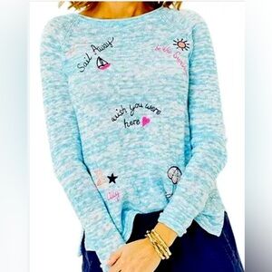 Lilly Pulitzer Danette Embroidered Sweater, Size XL, NWT